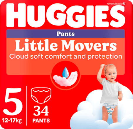 Scutece chiloțel pentru fetițe numărul 5, 12-17 kg Huggies