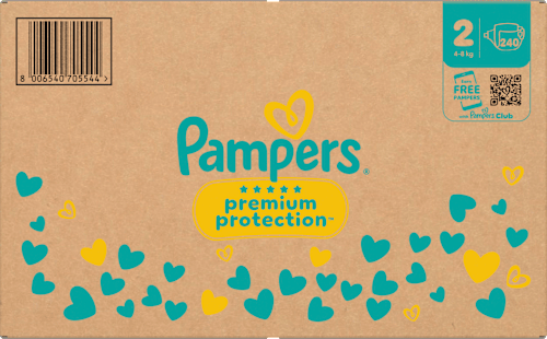 Windeln Premium Protection New Baby Gr. 2 Mini (4-8 kg), Monatsbox Pampers