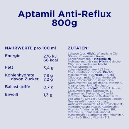 Spezialnahrung Anti-Reflux von Geburt an Aptamil
