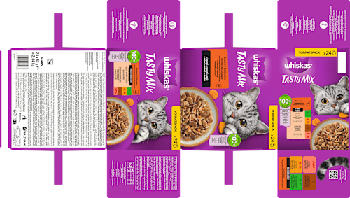 Nassfutter Katze Country Collection in Sauce, Tasty Mix Multipack (24x85 g) Whiskas