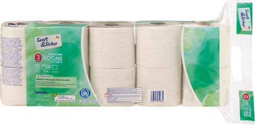 Toilettenpapier Recycling 3lagig (10x220 Blatt) Sanft&Sicher