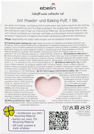 Doppelseitiger Powderpuff "Cherry Love" ebelin