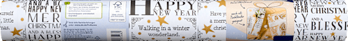 Geschenkpapier, Wishes, schwarz/gold, Kurzrolle Profissimo