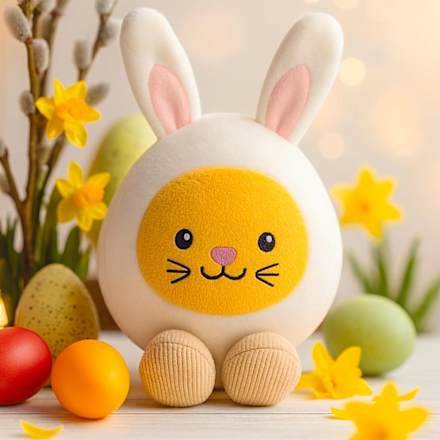 Plüschhase im Eikostüm (25 cm) Dekorieren & Einrichten