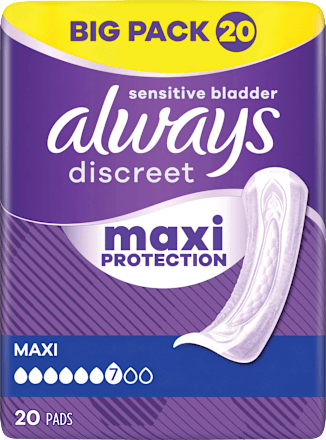 discreet Einlagen Inkontinenz Maxi, Big Pack always
