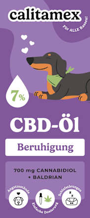 CBD Öl für den Hund, Beruhigung 7% CALITAMEX