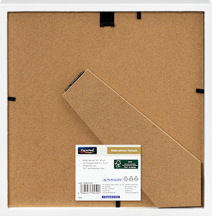 Bilderrahmen Vierkant 20x20 cm, weiß Paradies