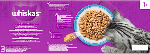 Nassfutter Katze Fisch Auswahl in Gelee, Jumbopack (80x85 g) Whiskas