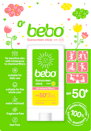 Слънцезащитен стик SPF50+ bebo