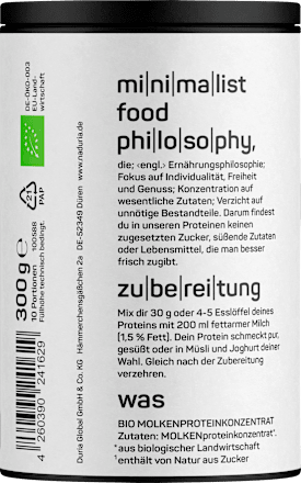 Whey Proteinpulver, geschmacksneutral, ungesüßt  Naduria