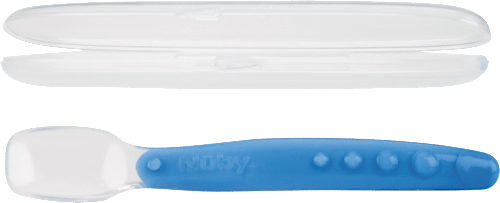 Lingurită de silicon cu cutie de depozitare Nûby