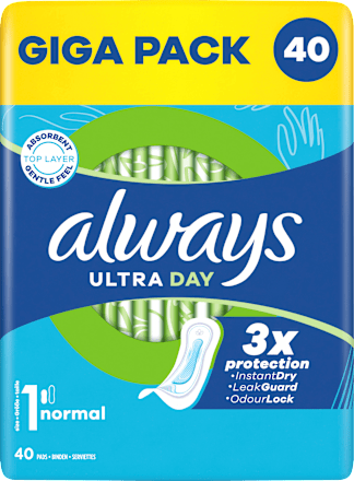 Binden Ultra Days 1 Normal Giga Pack always