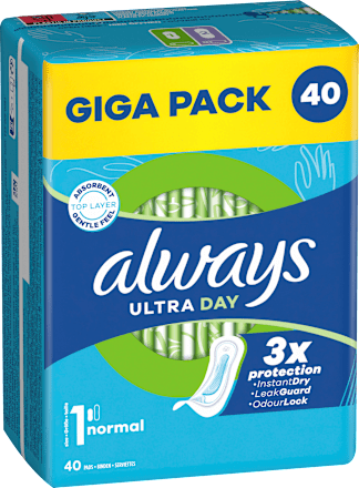 Binden Ultra Days 1 Normal Giga Pack always