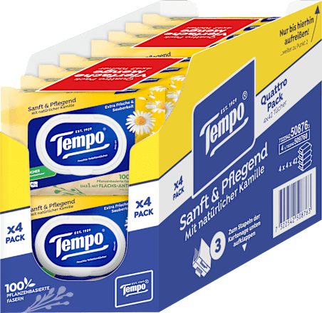 Feuchtes Toilettenpapier sanft & pflegend Kamille (16x42 St) Tempo