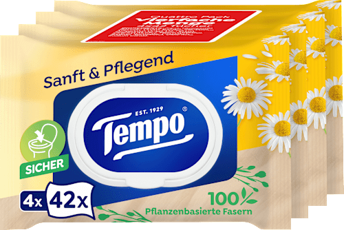 Feuchtes Toilettenpapier sanft & pflegend Kamille (16x42 St) Tempo
