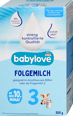 Folgemilch 3 ab dem 10. Monat babylove