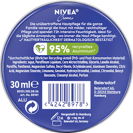 Creme in der Dose, Reisegröße NIVEA