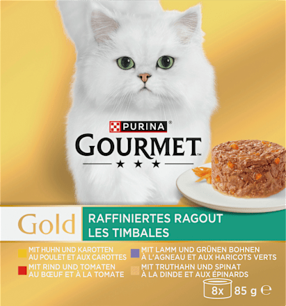 Nassfutter Katze raffiniertes Ragout Multipack (8x85 g) Purina Gourmet