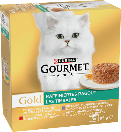 Nassfutter Katze raffiniertes Ragout Multipack (8x85 g) Purina Gourmet
