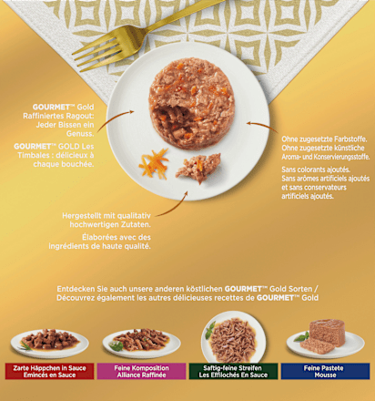 Nassfutter Katze raffiniertes Ragout Multipack (8x85 g) Purina Gourmet