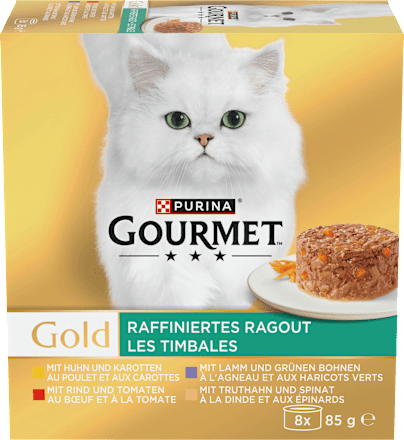 Nassfutter Katze raffiniertes Ragout Multipack (8x85 g) Purina Gourmet