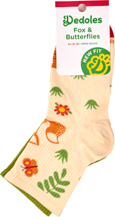 Памучни чорапи Fox & Butterflies, размер 35-38 Dedoles