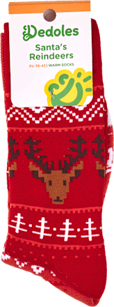 Коледни чорапи с елени, размер 39-42 Dedoles