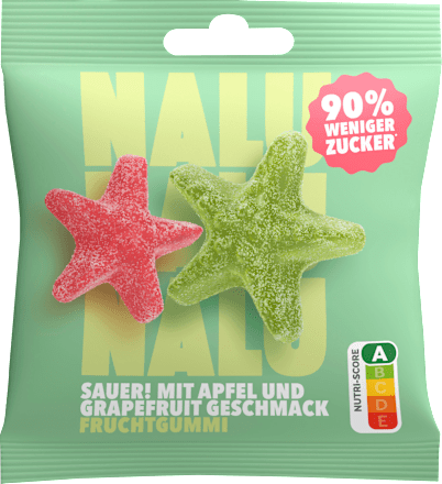 Fruchtgummi, Sauer Apfel und Grapefruit NALU