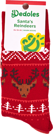 Коледни чорапи с елени, размер 35-38 Dedoles