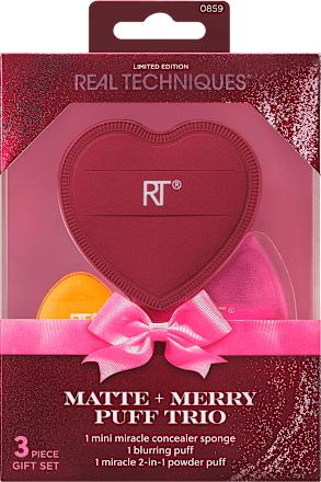 Darilni set Matte + Merry Puff Trio REAL TECHNIQUES