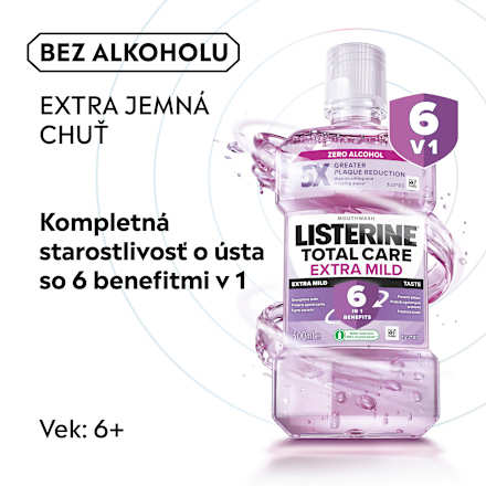 Ústna voda Total Care Extra Mild Smooth Mint Listerine