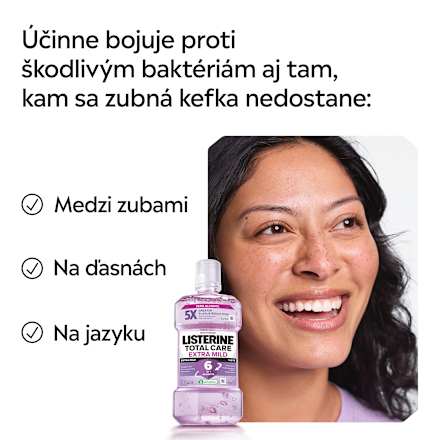 Ústna voda Total Care Extra Mild Smooth Mint Listerine