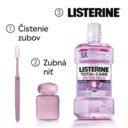 Ústna voda Total Care Extra Mild Smooth Mint Listerine