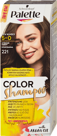 Farba na vlasy - 5-0 stredne hnedý Palette COLOR Shampoo
