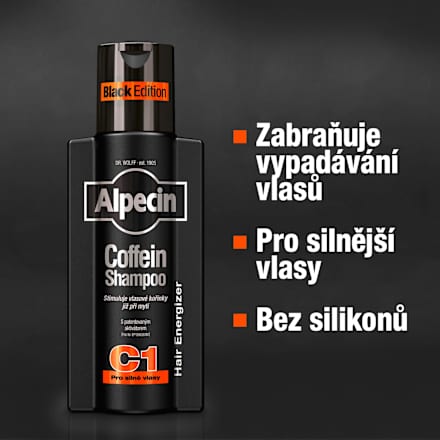 šampon na vlasy Coffein C1 Black Edition Alpecin
