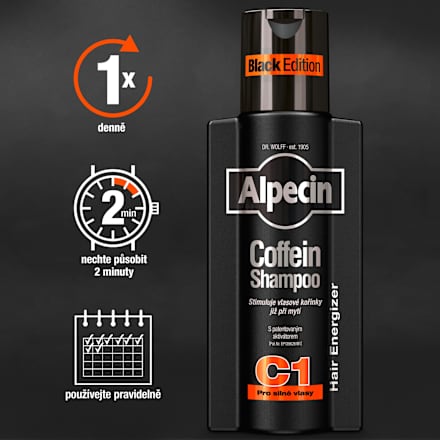 šampon na vlasy Coffein C1 Black Edition Alpecin