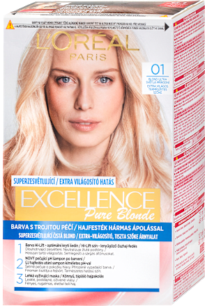 Tartós hajfesték, extra világos természetes szőke 01 L'ORÉAL PARiS EXCELLENCE Creme