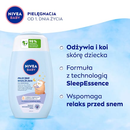 Mleczko nawilżające na dobranoc NIVEA BABY