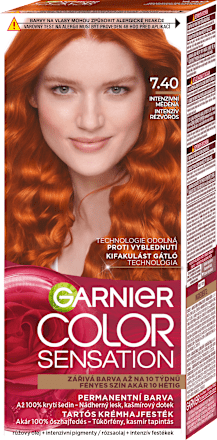 Tartós hajfesték, intenzív rézvörös 7.40 GARNIER Color Sensation