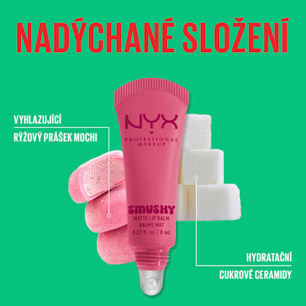 matný balzám na rty Smushy Matte, 06 Soft Smile NYX PROFESSIONAL MAKEUP
