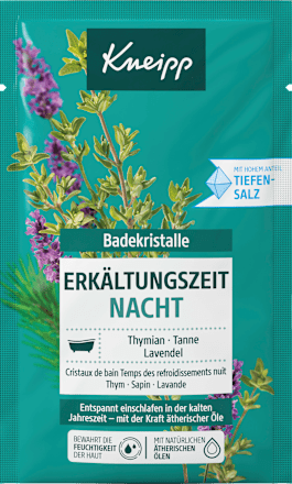 Badekristalle Erkältungszeit Nacht Kneipp
