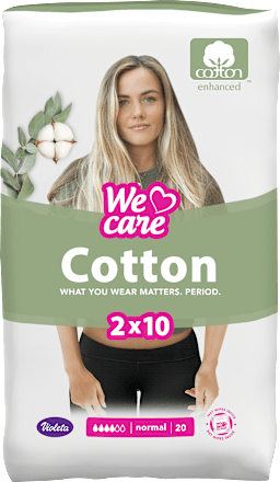 Absorbante normale din bumbac  We care