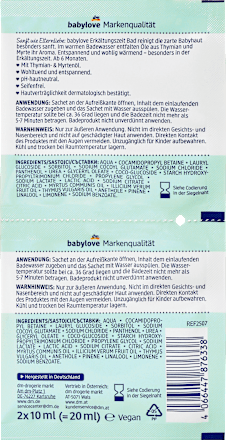 Baby Badezusatz Erkältungszeit Bad sensitive babylove