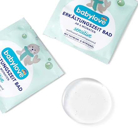Baby Badezusatz Erkältungszeit Bad sensitive babylove