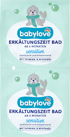 Baby Badezusatz Erkältungszeit Bad sensitive babylove