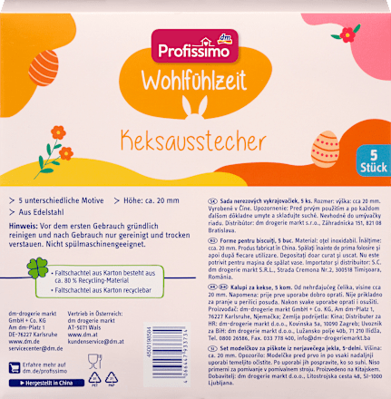 Keksausstecher Ostern 5tlg Profissimo