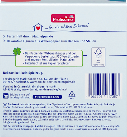 Papirnata dekoracija – oblik zeko i mrkva Profissimo