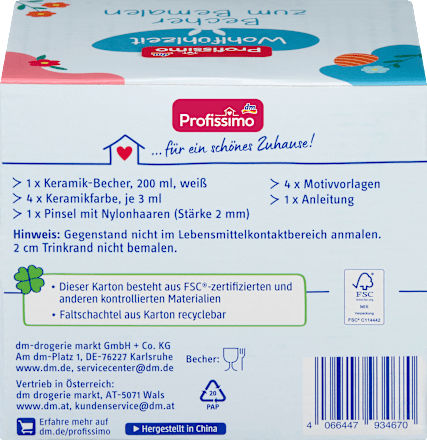 Set šoljica za ukrašavanje Profissimo