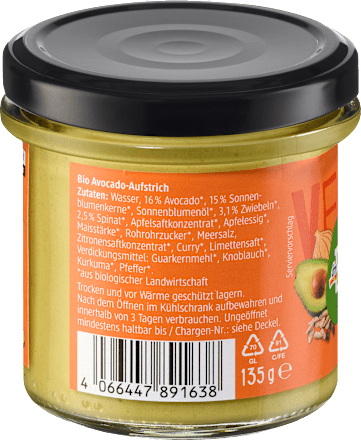 Gemüseaufstrich, mit Avocado dmBio