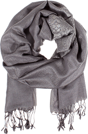 Pashmina šal od viskoze - tamnosivi PURSET